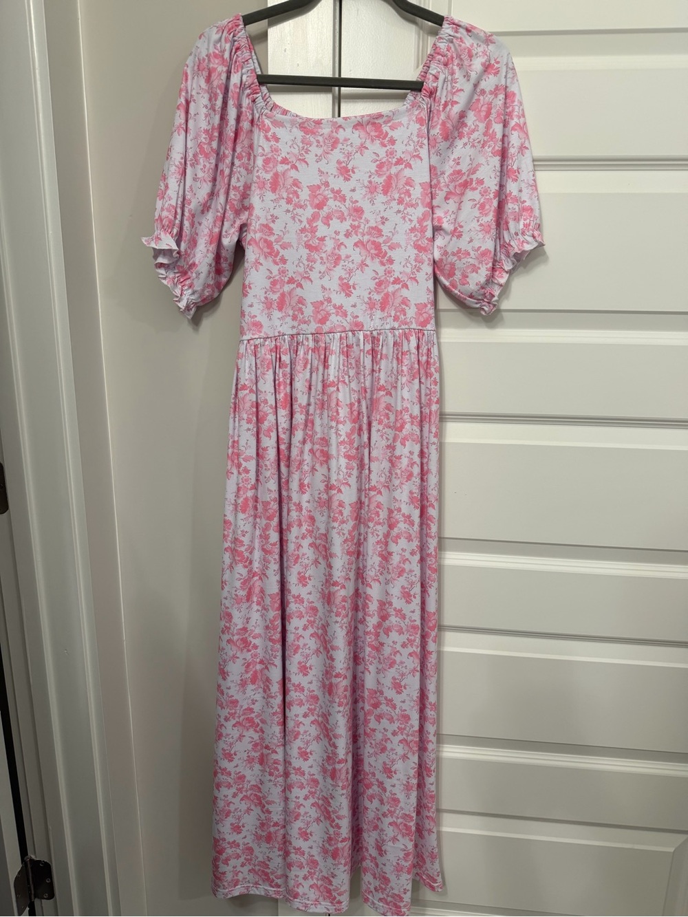 Pink Floral Maxi Dress
